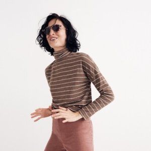 Madewell Boxy Striped Turtleneck